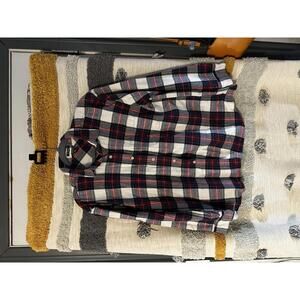 Eddie Bauer Women's Long Sleeve Plaid Button Up Flannel Shirt ) - Large